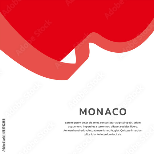 Illustration of Monaco flag Template