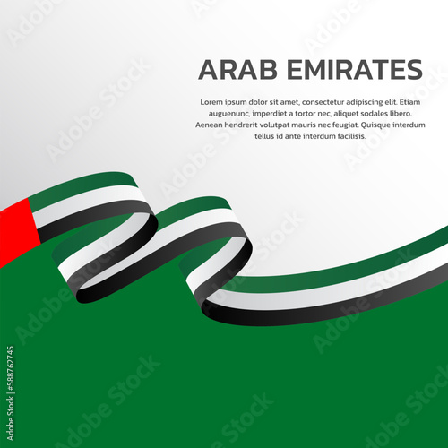 Illustration of arab emirates flag Template
