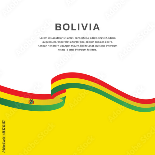 Illustration of bolivia flag Template