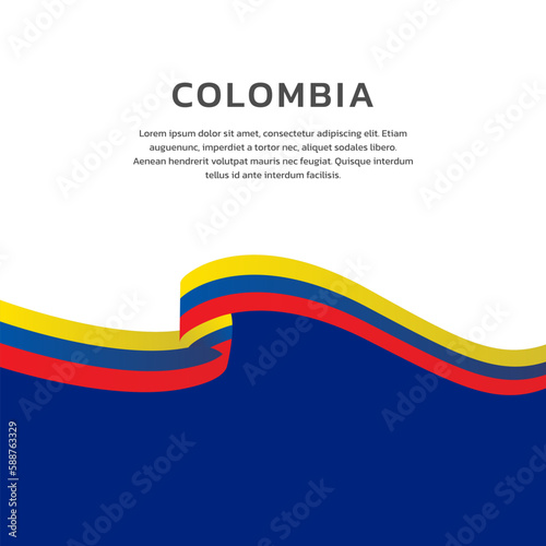 Illustration of colombia flag Template