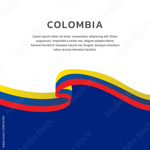 Illustration of colombia flag Template
