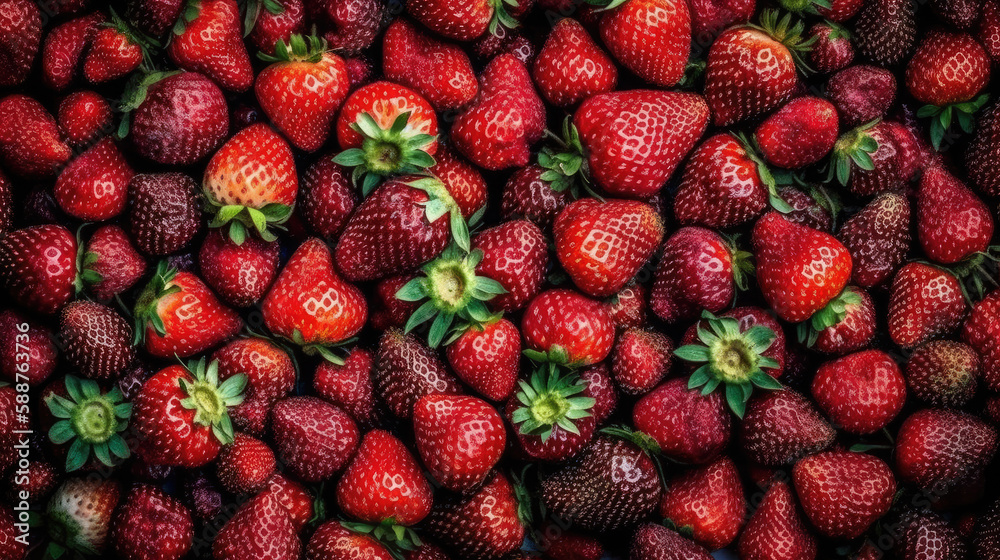 strawberries in a market created with Generative AI technology strawberries in a market created with Generative AI technology