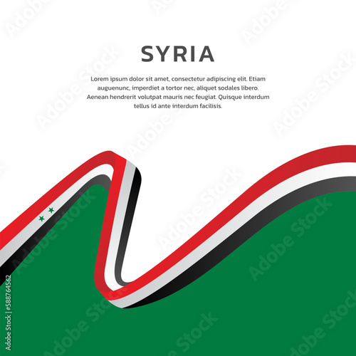 Illustration of syria flag Template