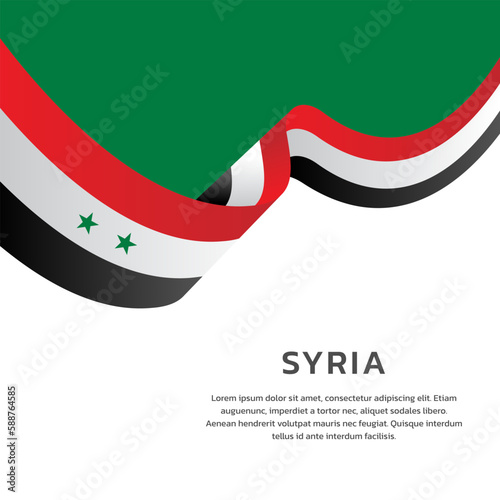 Illustration of syria flag Template