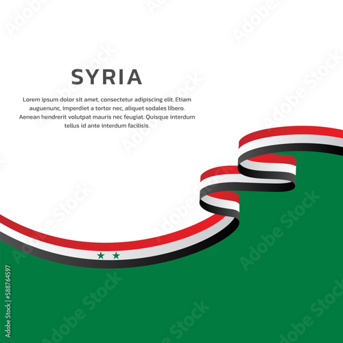 Illustration of syria flag Template