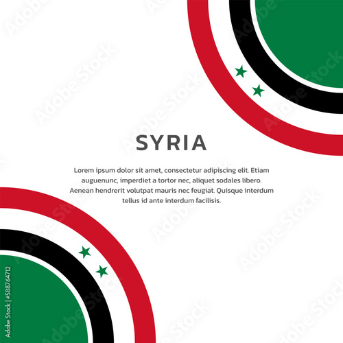 Illustration of syria flag Template