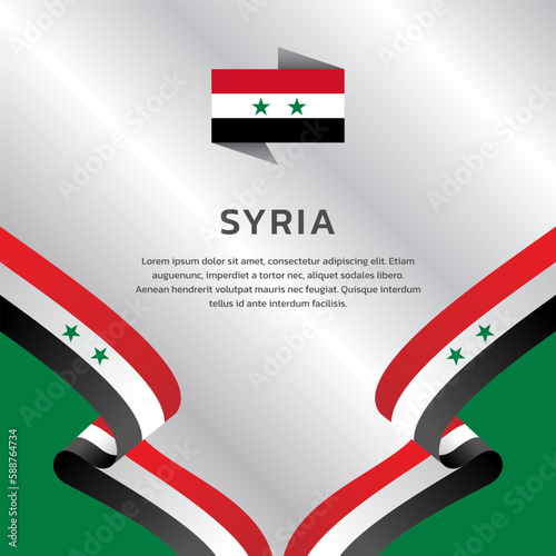 Illustration of syria flag Template