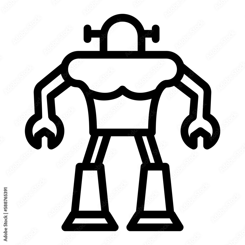 robot line icon robot line icon