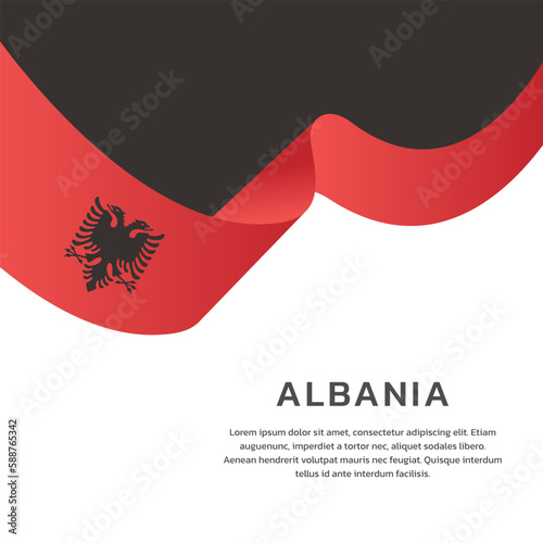 Illustration of albania flag Template