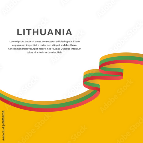 Illustration of lithuania flag Template