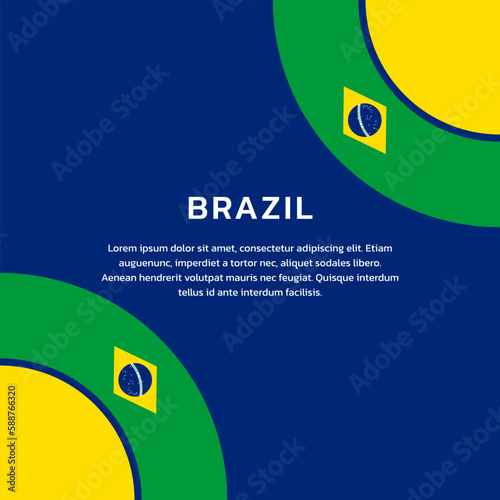 Illustration of brazil flag Template