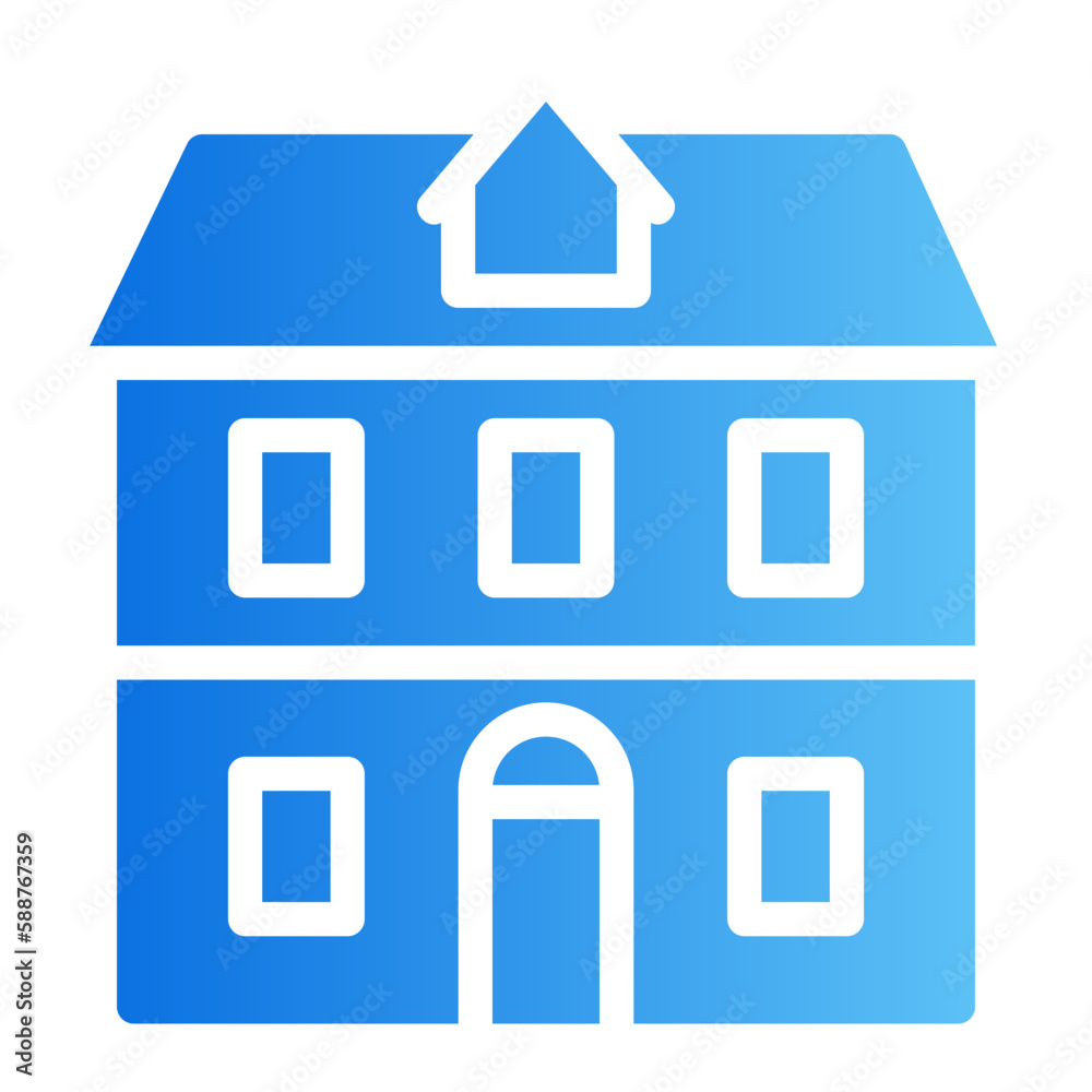 doll house gradient icon doll house gradient icon