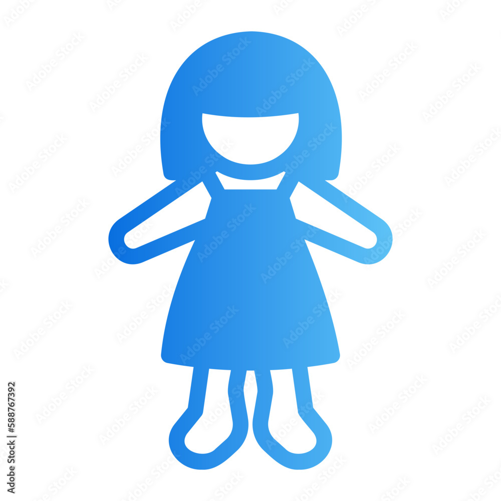 doll gradient icon doll gradient icon