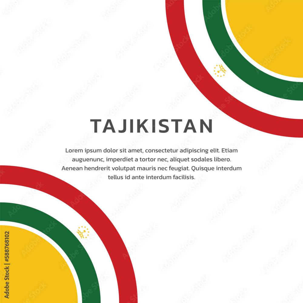 Illustration of tajikistan flag Template Illustration of tajikistan flag Template