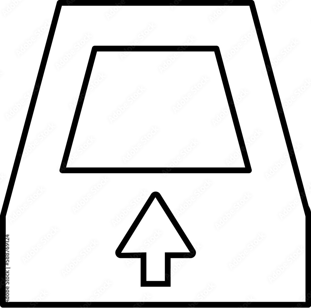 Arrow Up on Inbox Isolated Line Icon. It can be used for websites, stores, banners, fliers. Arrow Up on Inbox Isolated Line Icon. It can be used for websites, stores, banners, fliers.
