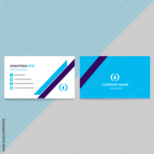 Modern Business card design. photo