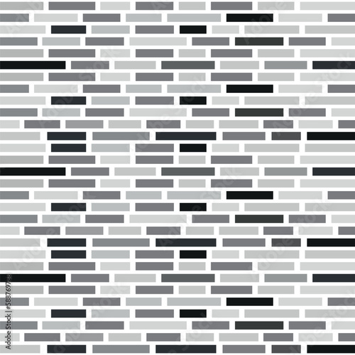 black and white wall. brick wall background. geometric gray background with rectangles. grayscale. vector illustration. wallpaper
