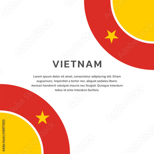 Illustration of vietnam flag Template