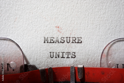 Measure units text