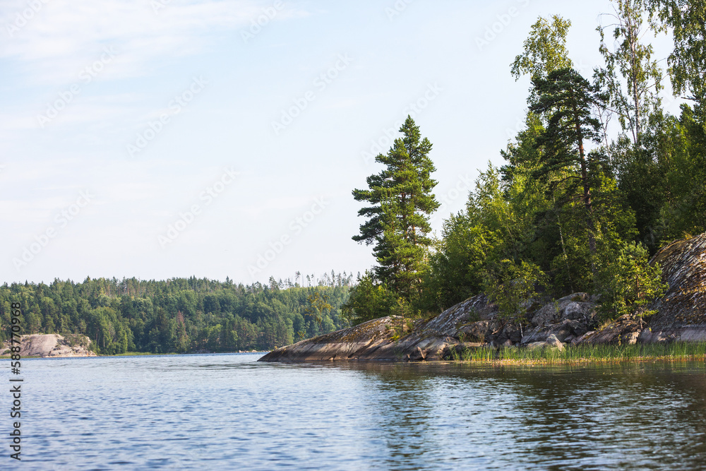 Ladoga skerries. Karelia Republic landscape, Russia