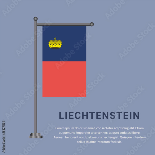 Illustration of liechtenstein flag Template