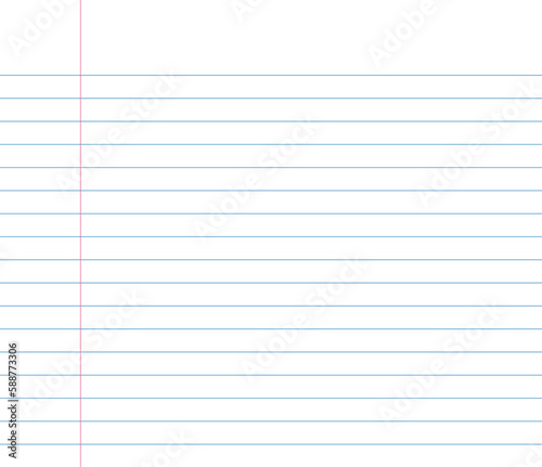 Notebook paper background. Lined notebook paper