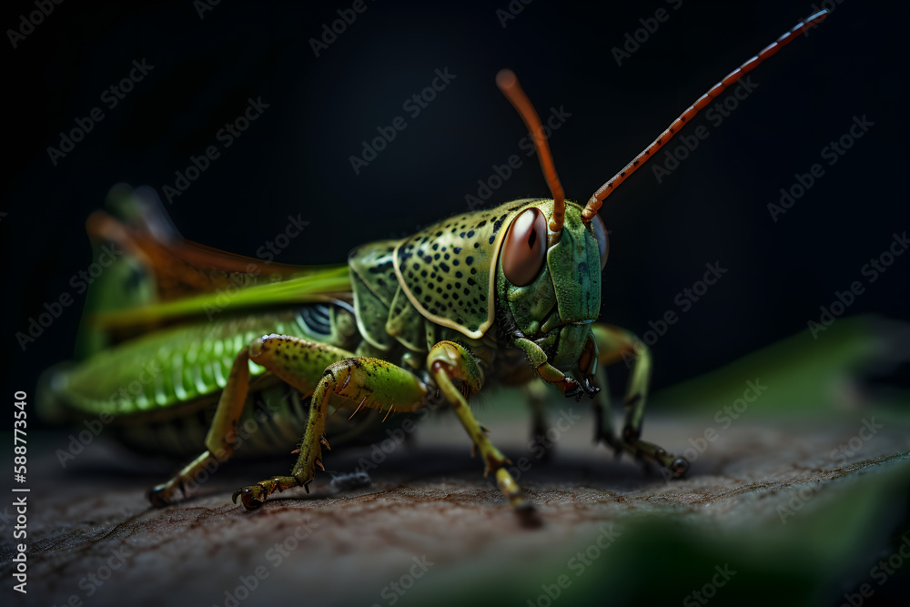 Beauty of Grasshoppers in Nature. Generative AI Beauty of Grasshoppers in Nature. Generative AI