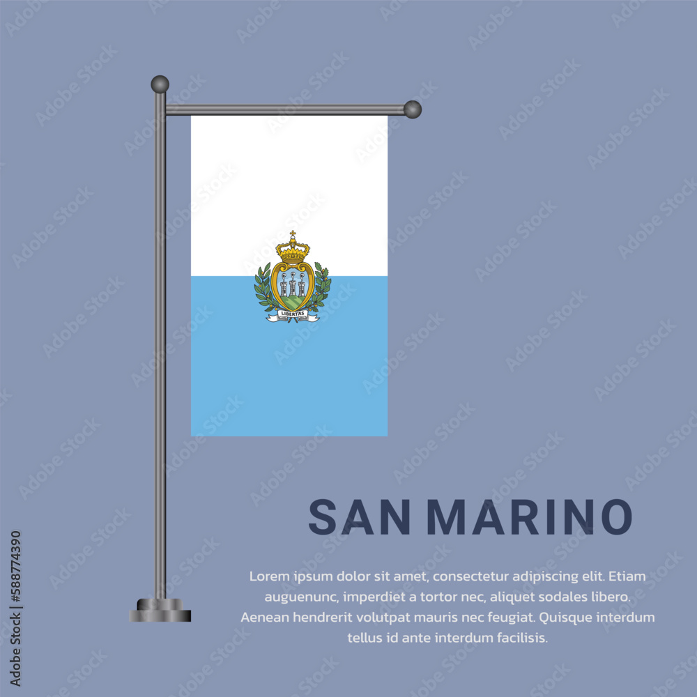 Illustration of san marino flag Template
