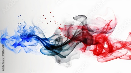 Red White and Blue Smoke - wallpaper background