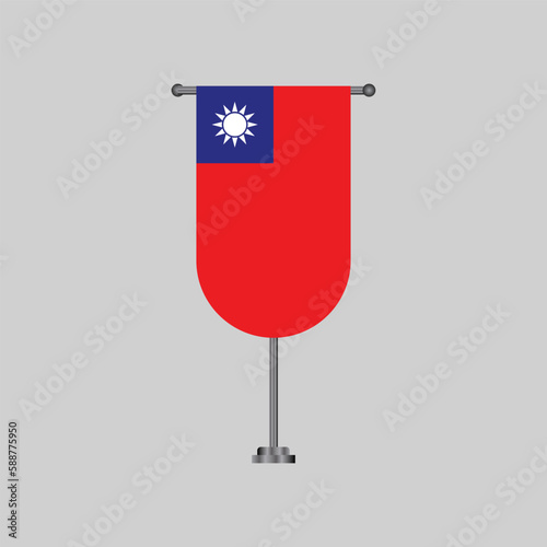 Illustration of taiwan flag Template