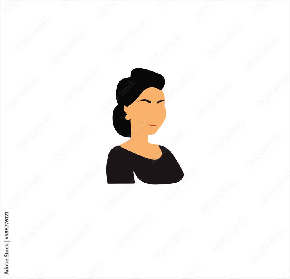A lady avatar vector art work. A lady avatar vector art work.