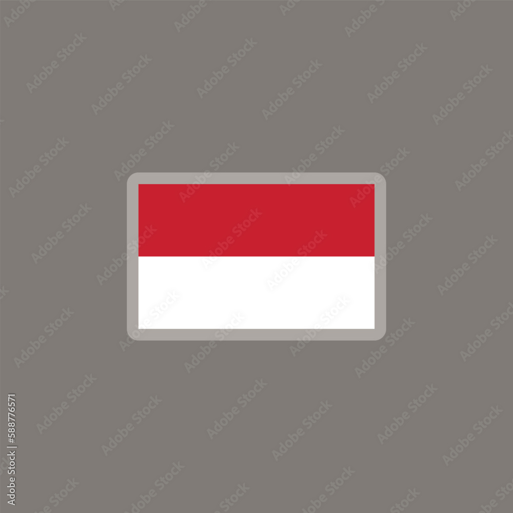 Illustration of indonesia flag Template Illustration of indonesia flag Template
