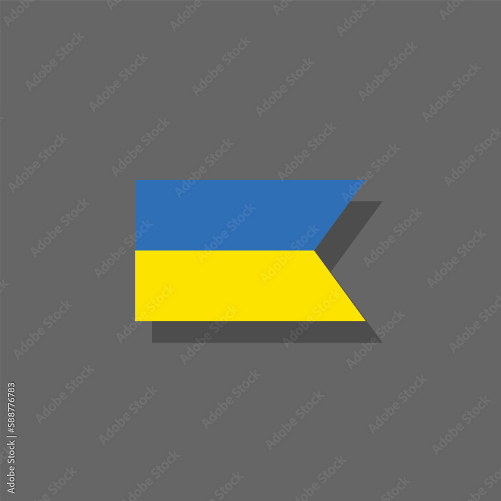 Fototapeta premium Illustration of ukraine flag Template