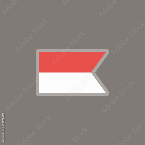Free Download Illustration of Monaco flag Template - GFXLoad