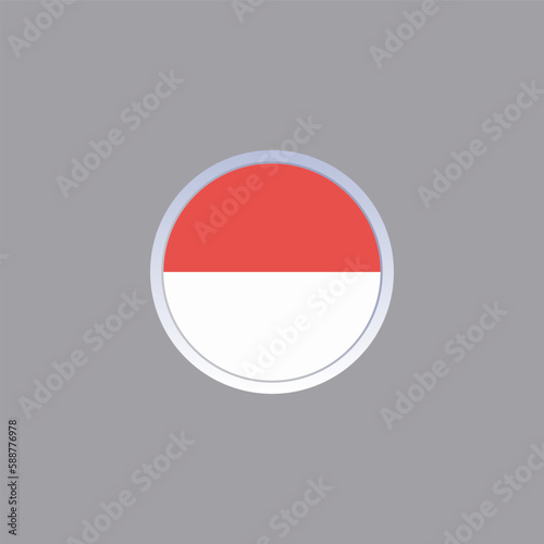 Free Download Illustration of Monaco flag Template - GFXLoad