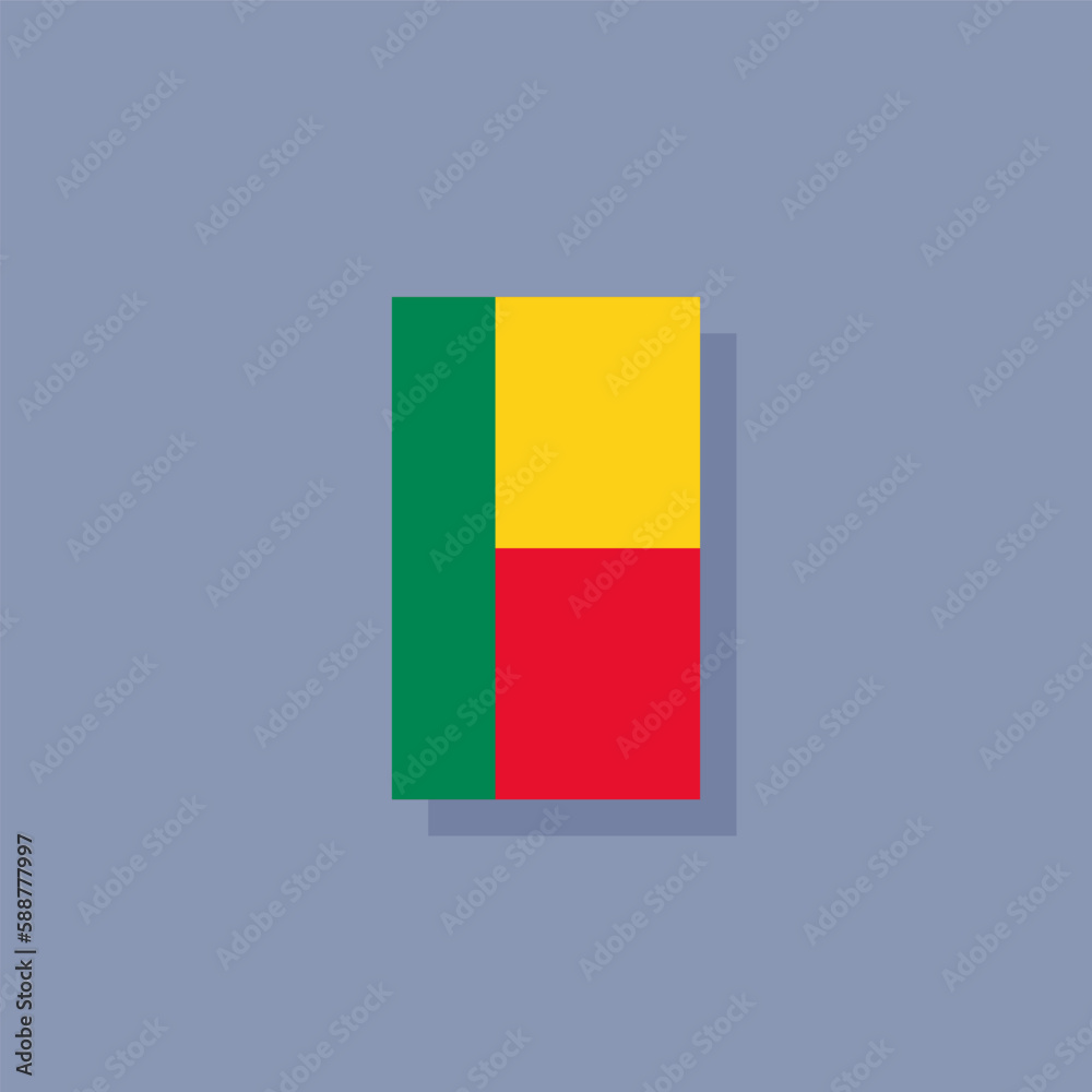 Fototapeta premium Illustration of benin flag Template