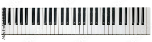 Canvas Print Piano keyboard, flat top view