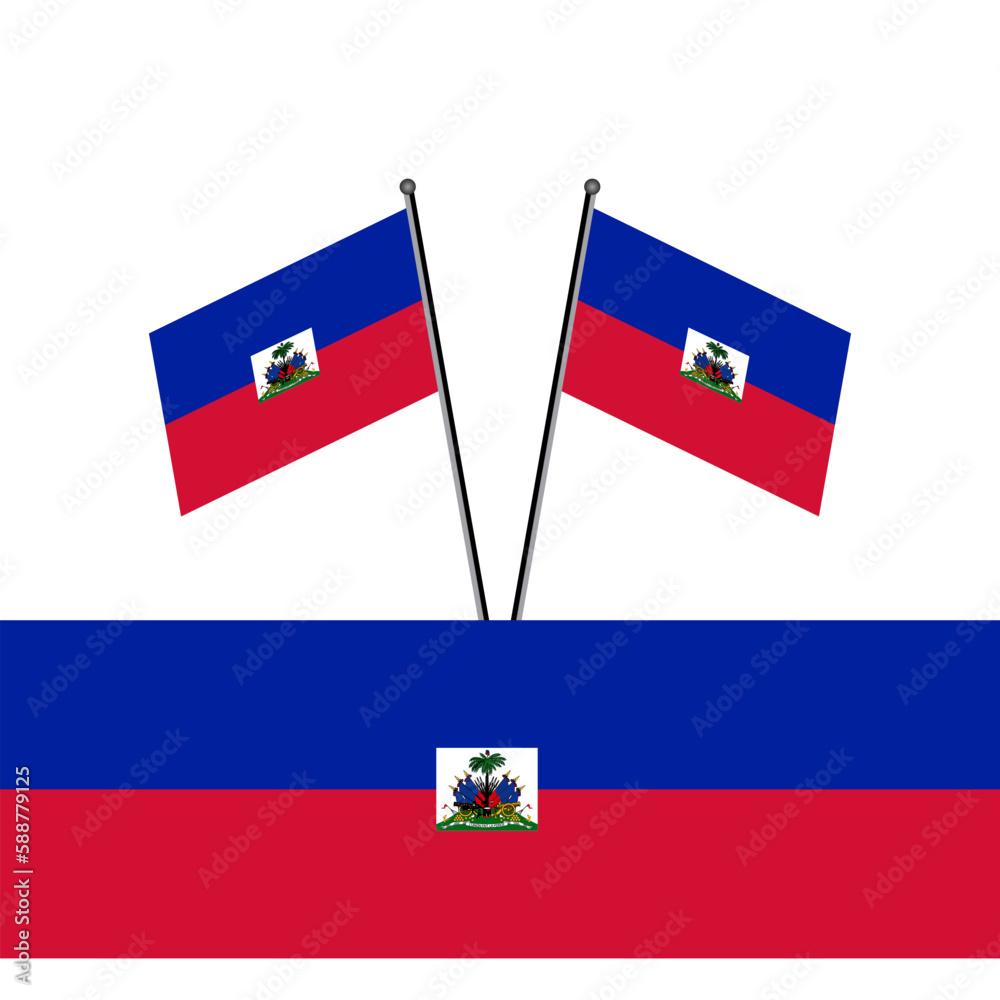 Fototapeta premium Illustration of haiti flag Template