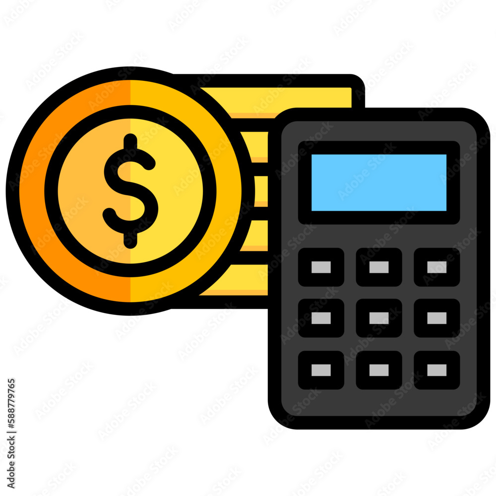 calculator, money, business and finance icon. calculator, money, business and finance icon.