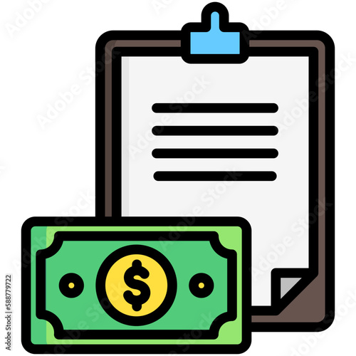 clipboard, money business and finance icon.