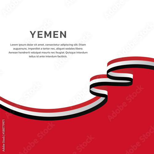 Illustration of yemen flag Template