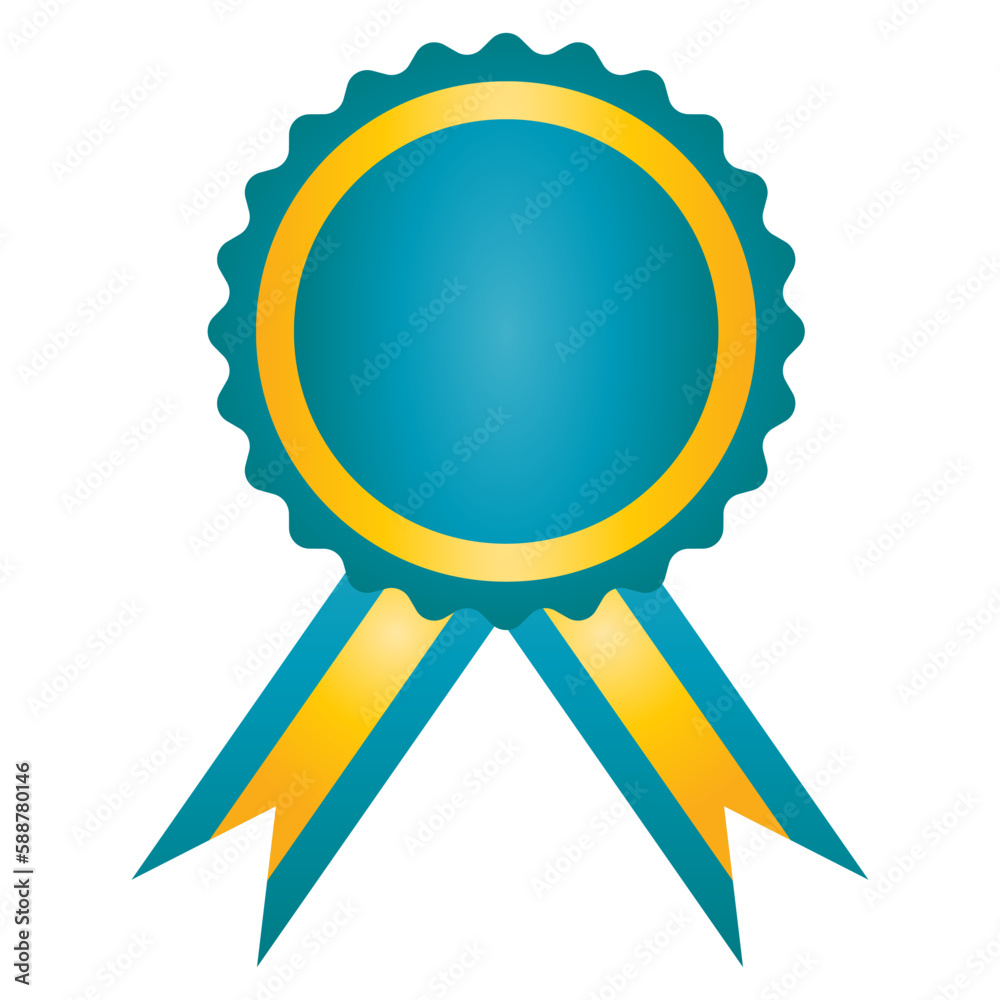 blue with golden award ribbon batch vector illustration blue with golden award ribbon batch vector illustration