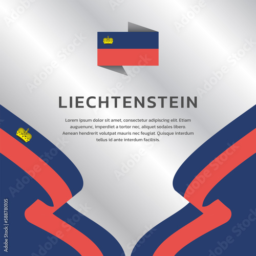 Illustration of liechtenstein flag Template