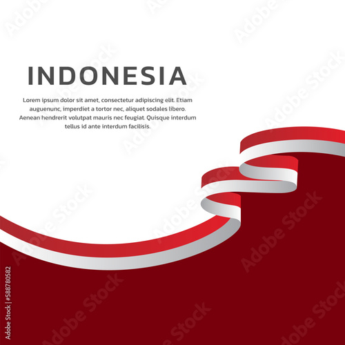 Illustration of indonesia flag Template