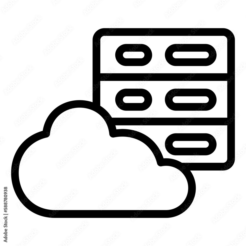 Backup icon with cloud data symbol Backup icon with cloud data symbol
