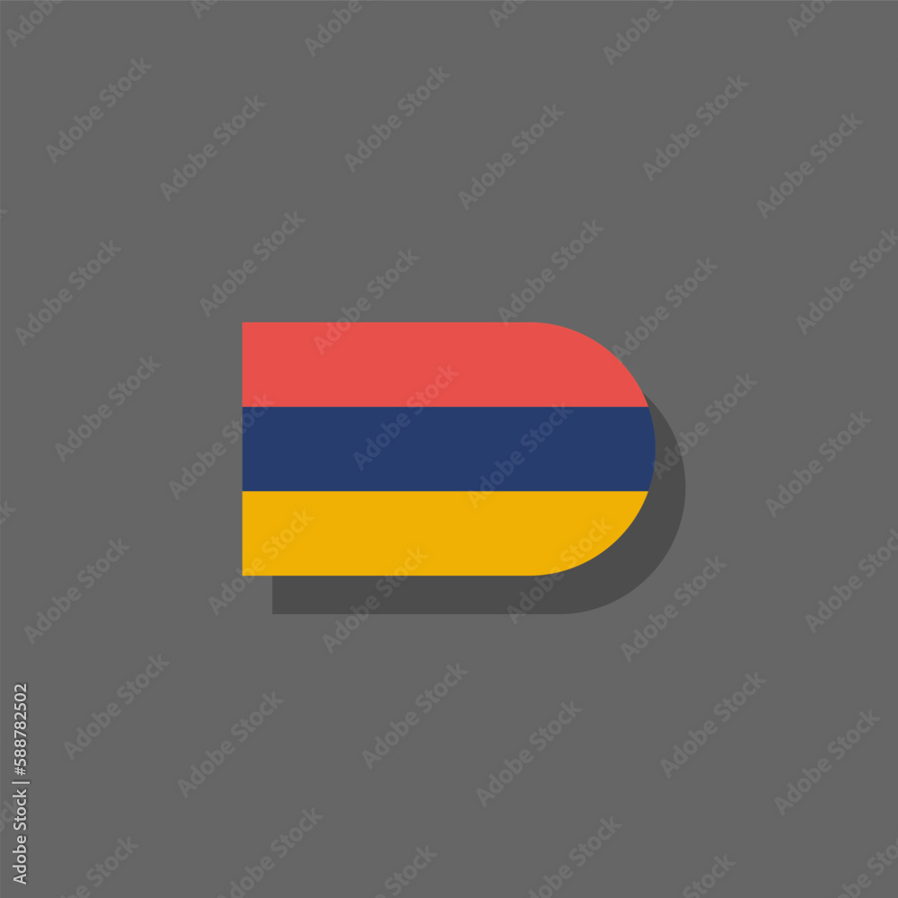 Fototapeta premium Illustration of armenia flag Template