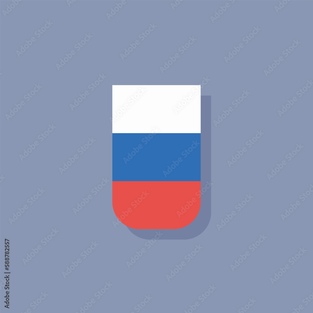 Illustration of russia flag Template Illustration of russia flag Template