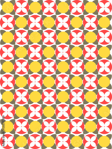 seamless background with geometric pattern in retro vintage style. 
