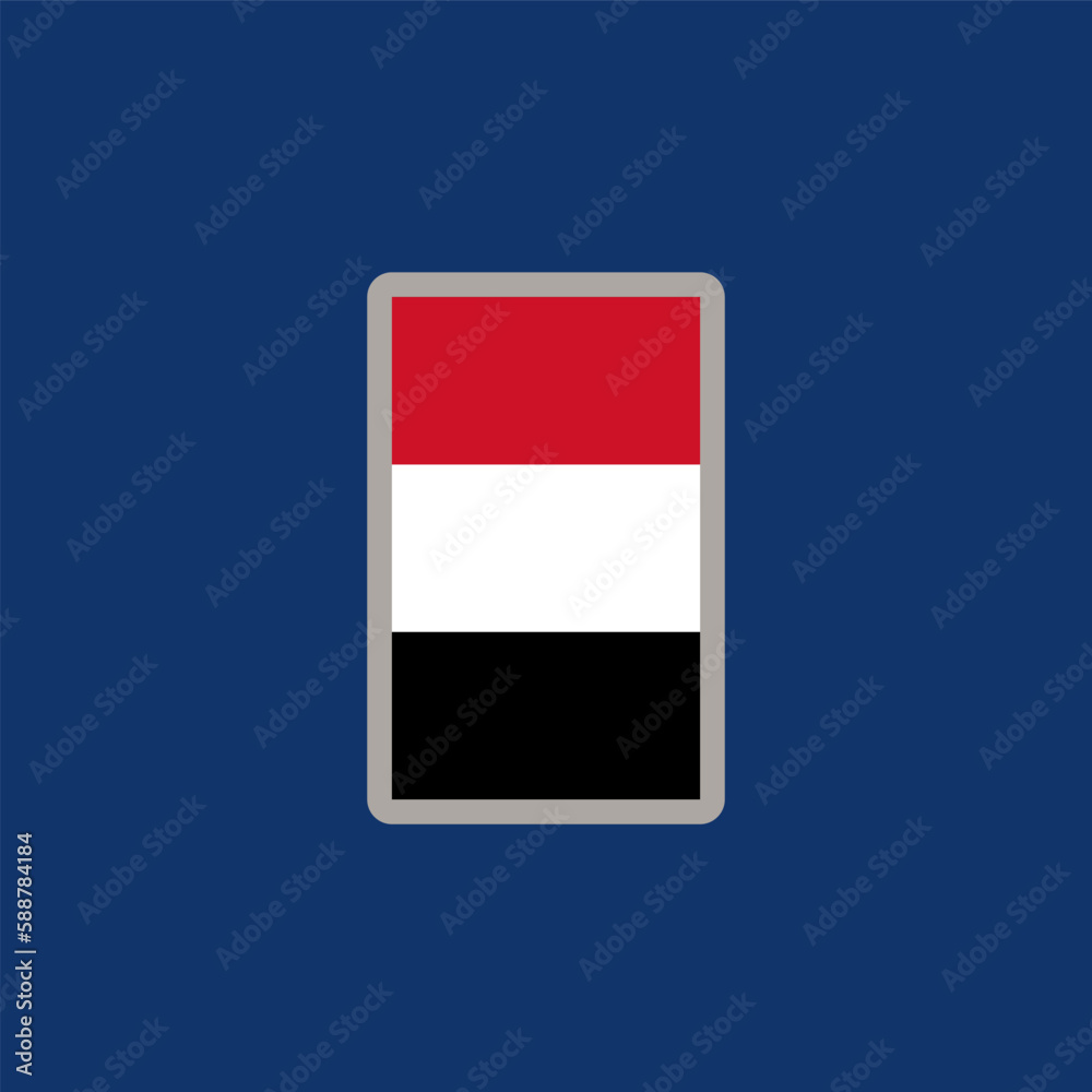 Illustration of yemen flag Template Illustration of yemen flag Template