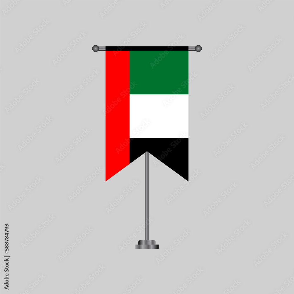 Illustration of arab emirates flag Template Illustration of arab emirates flag Template